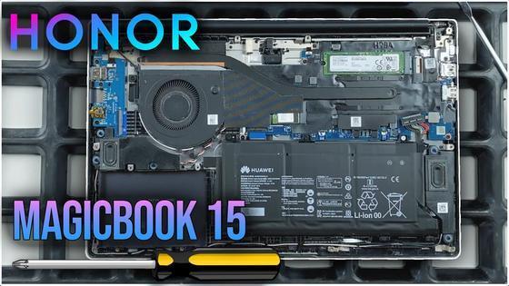 Honor Magicbook 15 von innen - RAM‚ SSD‚ Akku‚ L&uuml;fter wechseln