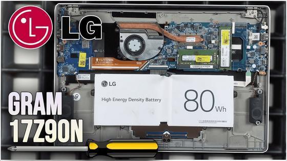 LG Gram 17Z90N-0000 von Innen - RAM‚ SSD‚ Akku‚ L&uuml;fter wechseln