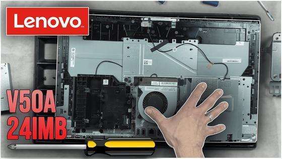 Lenovo V50a-24IMB Inside - How to Replace RAM, SSD, Battery, Fan