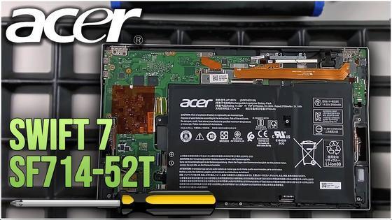Acer Swift 7 (SF714-52T) von innen - RAM‚ SSD‚ Akku‚ L&uuml;fter wechseln