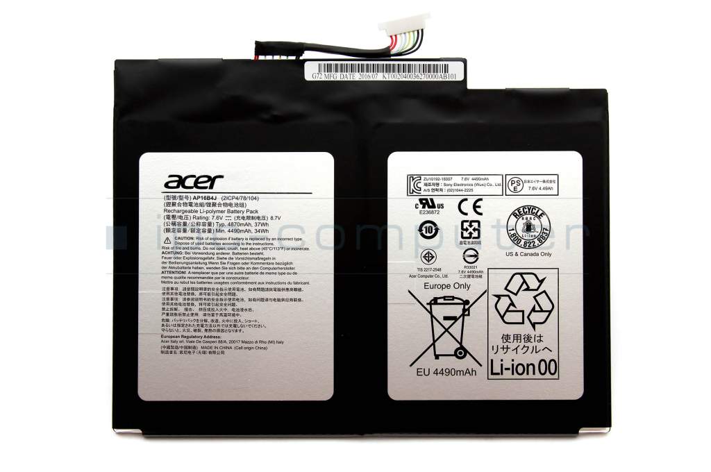 Acer Switch Alpha 12 (SA5-271) Original Akku 37Wh - ipc