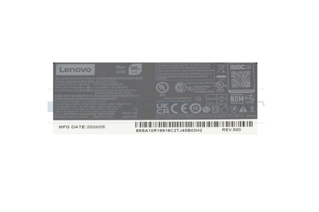 Lenovo IdeaPad 3 Chrome-14M836 (82KN) Original USB-C Netzteil 45,0