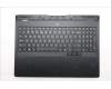 Lenovo 5CB1S31109 C-Cover with keyboard, US English Euro, Eclipse Black, White Backlight
