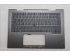Lenovo 5M11P35034 C-Cover with keyboard, Belgian, Luna Grey, Fingerprint, WWAN, UK