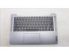 Lenovo 5CB1M46366 C-Cover with keyboard, Spanish, Arctic Grey, Fingerprint, UK