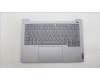 Lenovo 5CB1M48460 C-Cover with keyboard, Belgian, Arctic Grey, Backlight, UK