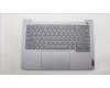 Lenovo 5CB1M48465 C-Cover with keyboard, US English Euro, Arctic Grey, Backlight, US