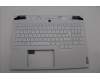 Lenovo 5CB1N62147 C-Cover with keyboard, Nordic, White, RGB Backlight, UK