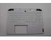 Lenovo 5CB1N62157 C-Cover with keyboard, Belgian, White, RGB Backlight, UK