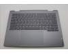 Lenovo 5CB1P00584 C-Cover with keyboard, Nordic, Luna Grey, Backlight, UK
