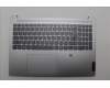 Lenovo 5CB1P33468 C-Cover with keyboard, Czech Slovakian, Cloud Grey, Backlight, FingerPrint, UK