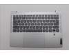 Lenovo 5CB1P43472 C-Cover with keyboard, Greek, Cloud Grey, Backlight, FingerPrint, US