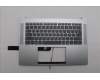 Lenovo 5CB1Q27720 C-Cover with keyboard, German, Cloud Grey, Backlight, UK