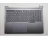 Lenovo 5CB1R61128 C-Cover with keyboard, Belgian, Luna Grey, UMA, UK