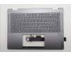 Lenovo 5CB1R61231 C-Cover with keyboard, Norwegian, Luna Grey, FingerPrint, Puresight Logo, UK