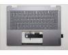 Lenovo 5CB1R61276 C-Cover with keyboard, Belgian, Luna Grey, Non-FingerPrint, Puresight Logo, UK