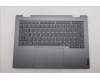 Lenovo 5CB1R71042 C-Cover with keyboard, Belgian, Luna Grey, Backlight, UK