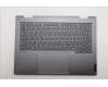 Lenovo 5CB1R71045 C-Cover with keyboard, German, Luna Grey, Backlight, UK