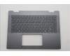 Lenovo 5CB1S01191 C-Cover with keyboard, Belgian, Luna Grey, Backlight, Non-FingerPrint, UK