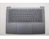 Lenovo 5CB1S11877 C-Cover with keyboard, Switzerland, Luna Grey, Backlight, UK