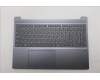 Lenovo 5CB1S05175 C-Cover with keyboard, Czech Slovakian, Luna Grey, Backlight, FingerPrint, UK