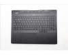Lenovo 5CB1S57438 C-Cover with keyboard, Belgian, Eclipse Black, White Backlight, UK