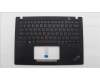 Lenovo 5M11L92839 C-Cover with keyboard, US English Euro, Black, Backlight, US