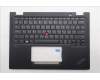 Lenovo 5M11N93129 C-Cover with keyboard, Ukraine, Black, Backlight, US