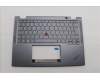 Lenovo 5M11P69083 C-Cover with keyboard, German, Grey, Backlight, WWAN, UK