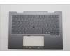 Lenovo 5M11R39510 C-Cover with keyboard, Hungarian, Luna Grey, FingerPrint Reader, WWAN, UK