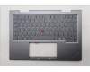 Lenovo 5M11R39527 C-Cover with keyboard, Nordic, Luna Grey, FingerPrint Reader, WWAN, UK