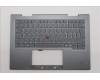 Lenovo 5M11R91534 C-Cover with keyboard, Swedish/Finnish, Grey, Backlight, FingerPrint Reader, WWAN, UK