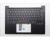 Lenovo 5M11S09758 C-Cover with keyboard, Belgian, Black, Backlight, UK