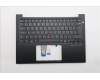 Lenovo 5M11S26836 C-Cover with keyboard, Danish, Black, Backlight, UK