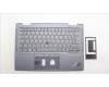 Lenovo 5M11H62462 C-Cover with keyboard, Nordic, Grey, Backlight, Fingerprint, WWAN, UK