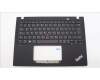 Lenovo 5M11H94394 C-Cover with keyboard, German, Black, Backlight, UK