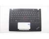 Lenovo 5M11H94412 C-Cover with keyboard, Italian, Black, Backlight, UK