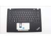 Lenovo 5M11J05854 C-Cover with keyboard, Belgian, Black, Backlight, UK