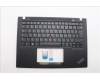 Lenovo 5M11L92994 C-Cover with keyboard, French, Black, Backlight, WWAN, US