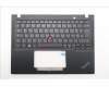 Lenovo 5M11N89424 C-Cover with keyboard, German, Black, Backlight, UK