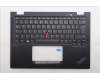 Lenovo 5M11N89884 C-Cover with keyboard, Italian, Black, Backlight, UK