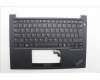 Lenovo 5M11N94231 C-Cover with keyboard, Switzerland, Black, Backlight, UK