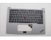 Lenovo 5M11N96175 C-Cover with keyboard, French, Arctic Grey, Backlight, US