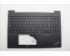 Lenovo 5M11N99122 C-Cover with keyboard, Spanish, Black, Backlight, UK
