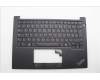 Lenovo 5M11N99955 C-Cover with keyboard, Belgian, Black, UK
