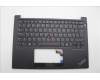 Lenovo 5M11P32331 C-Cover with keyboard, Danish, Black, Backlight, UK
