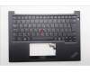 Lenovo 5M11P32416 C-Cover with keyboard, Czech Slovakian, Black, Backlight, UK