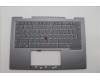 Lenovo 5M11P35001 C-Cover with keyboard, Czech Slovakian, Luna Grey, Fingerprint, WLAN, UK