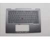 Lenovo 5M11P35104 C-Cover with keyboard, UK English, Luna Grey, Fingerprint, WWAN, UK