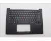 Lenovo 5M11Q60617 C-Cover with keyboard, German, Black, Backlight, UK